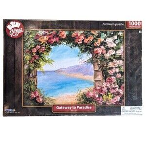 Gateway To Paradise Floral Beach Kings Premium Jigsaw Puzzle 1000pc 20x27 Sealed